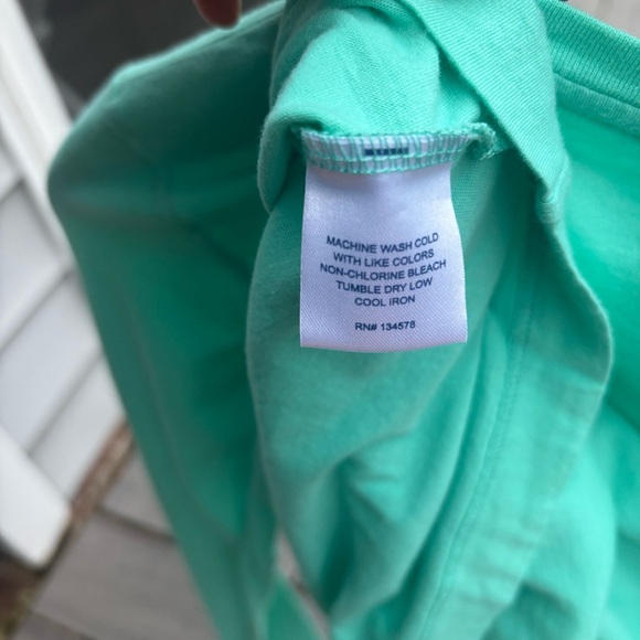 Vineyard Vines Teal Long Sleeve Tee with Pink Whale Women’s Size Medium - Picture 5 of 5